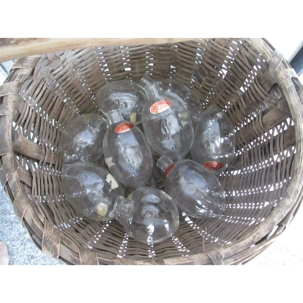 9 Empire Lifelike Life Like Art Glass Fruit Decanter Bottles Vintage Lemon Peach